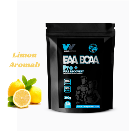 WWP EAA BCAA Pro+ Full Recovery, Tam İyileşme Dayanıklılık + Kas + Bağışıklık - 300g – Limon Aromalı