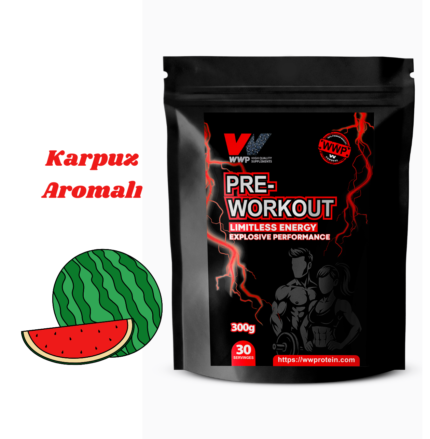 WWP Pre-Workout Limitless Energy, Sınırsız Enerji & - 300g – Karpuz Aromalı.