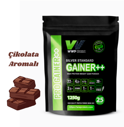 WWP Pro Gainer++ – Silver Standard – 1250g – Çikolata Aromalı.